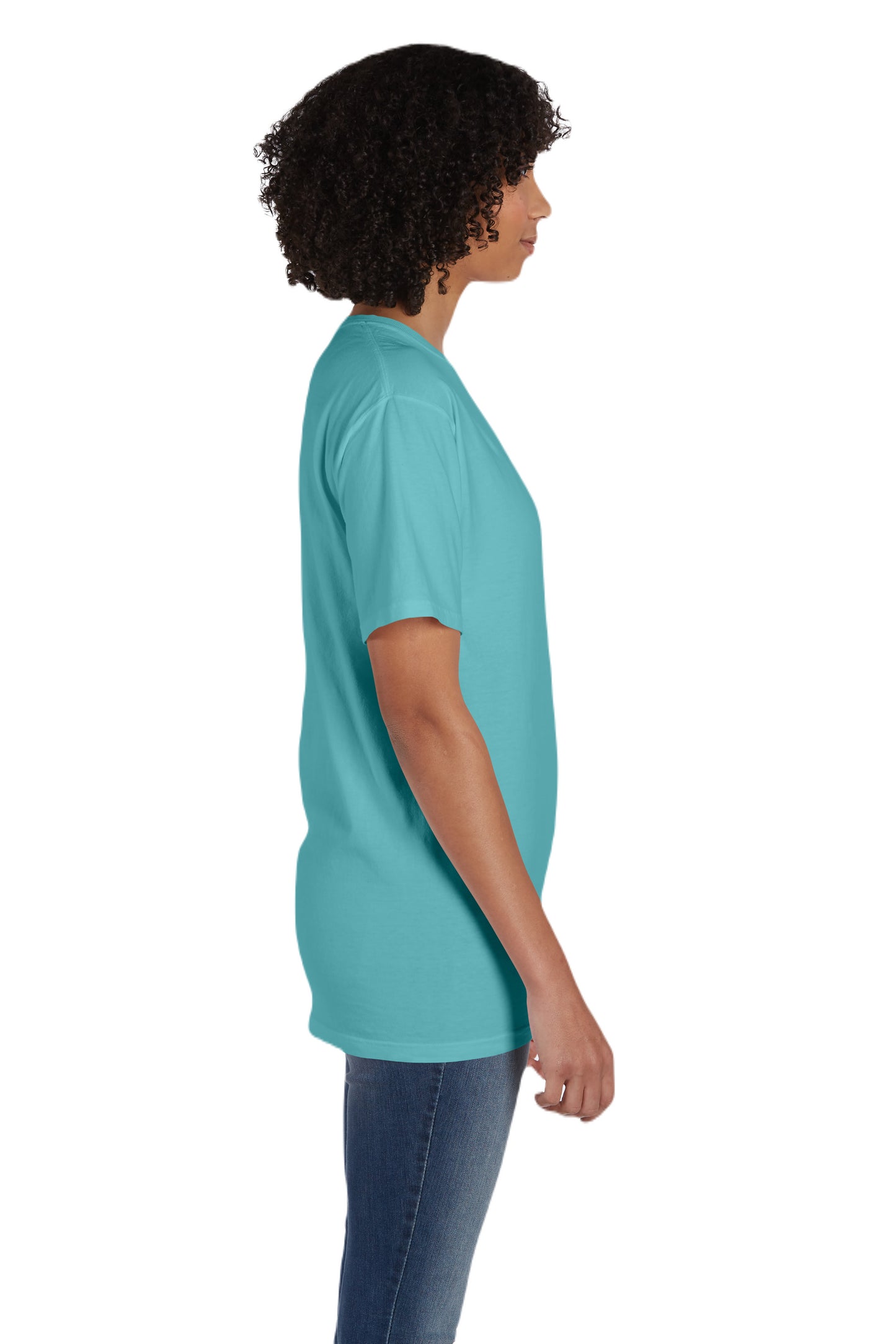 Unisex 100% Ringspun Cotton Garment-Dyed T-Shirt with Pocket - Mint