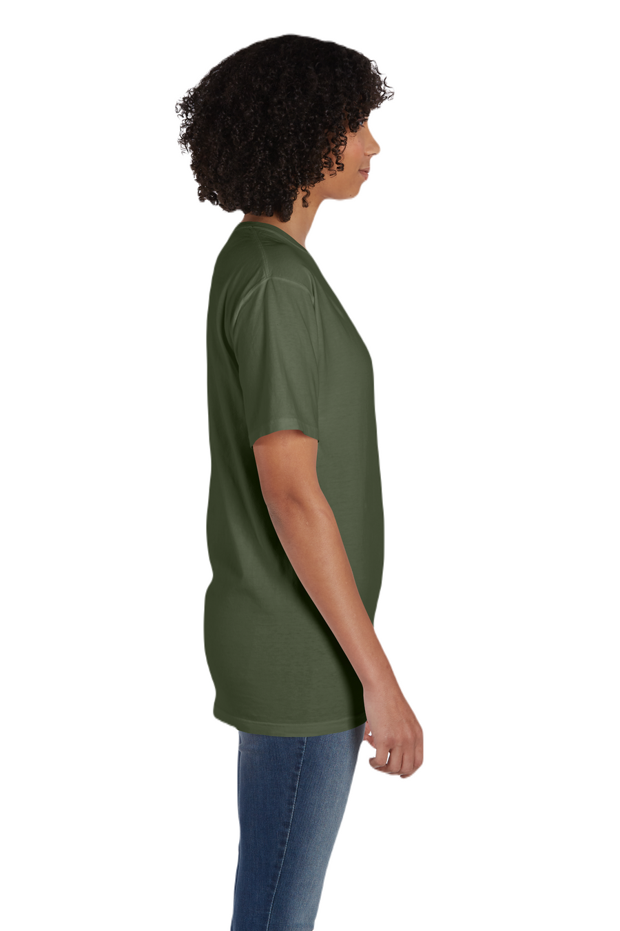 Unisex 100% Ringspun Cotton Garment-Dyed T-Shirt with Pocket - Moss