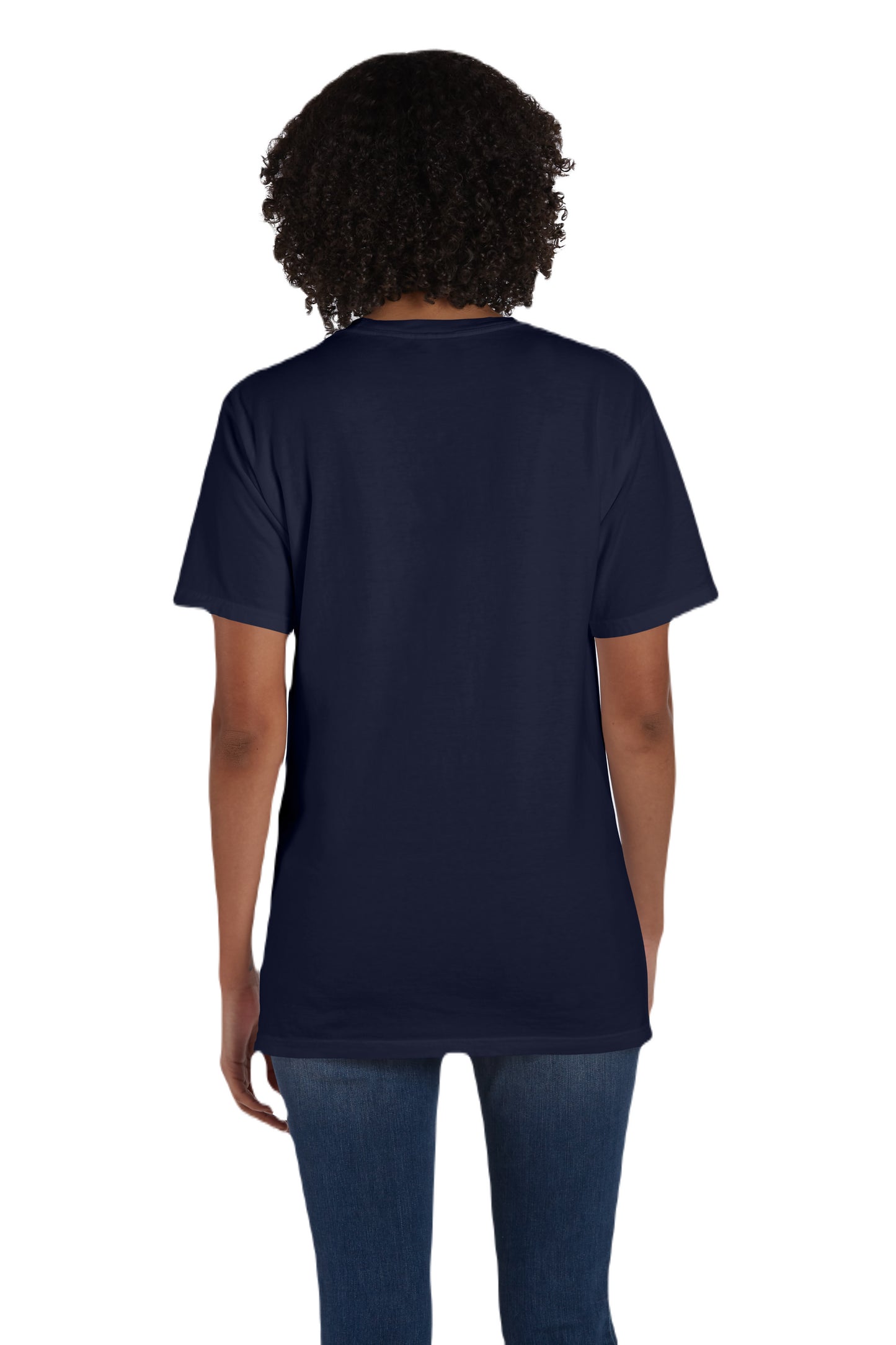 Unisex 100% Ringspun Cotton Garment-Dyed T-Shirt with Pocket - Navy
