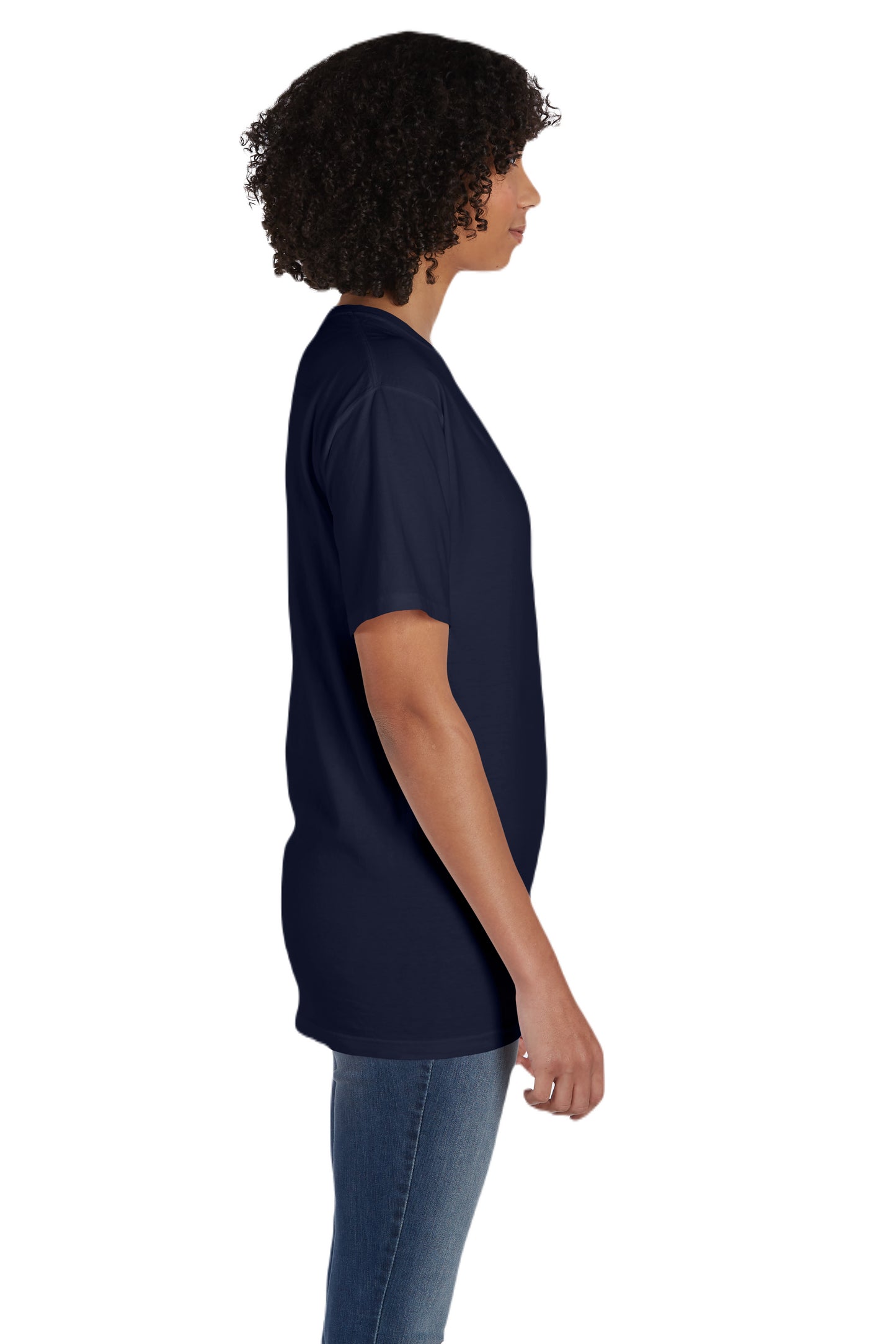 Unisex 100% Ringspun Cotton Garment-Dyed T-Shirt with Pocket - Navy