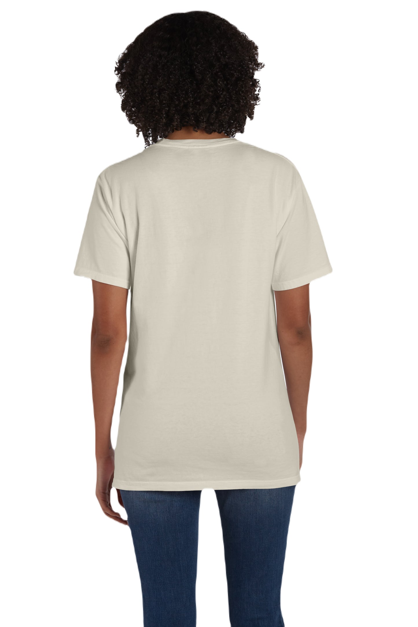 Unisex 100% Ringspun Cotton Garment-Dyed T-Shirt with Pocket - Parchment