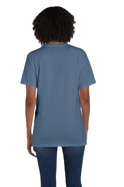 Unisex 100% Ringspun Cotton Garment-Dyed T-Shirt with Pocket - Saltwater
