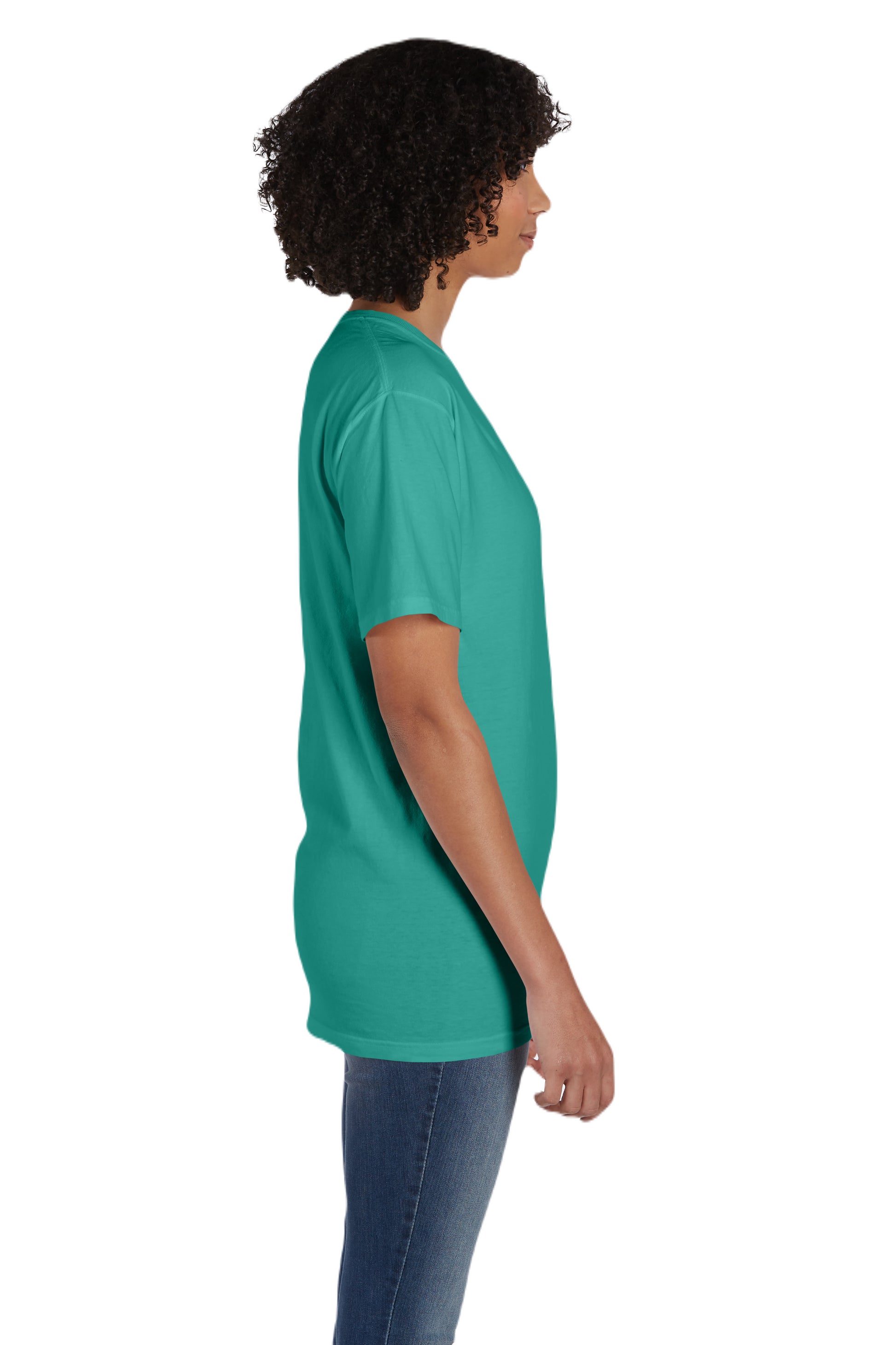 Unisex 100% Ringspun Cotton Garment-Dyed T-Shirt with Pocket - Spanish Moss