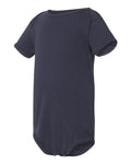 Infant Baby Rib Short-Sleeve One-Piece - Navy