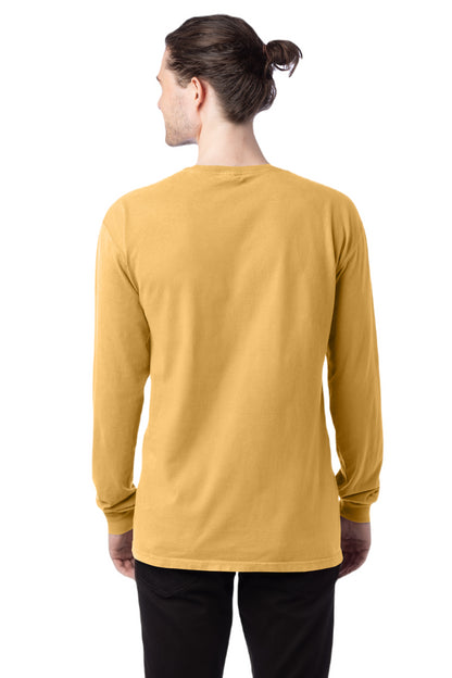 Unisex 100% Ringspun Cotton Garment-Dyed Long-Sleeve T-Shirt - Artisan Gold