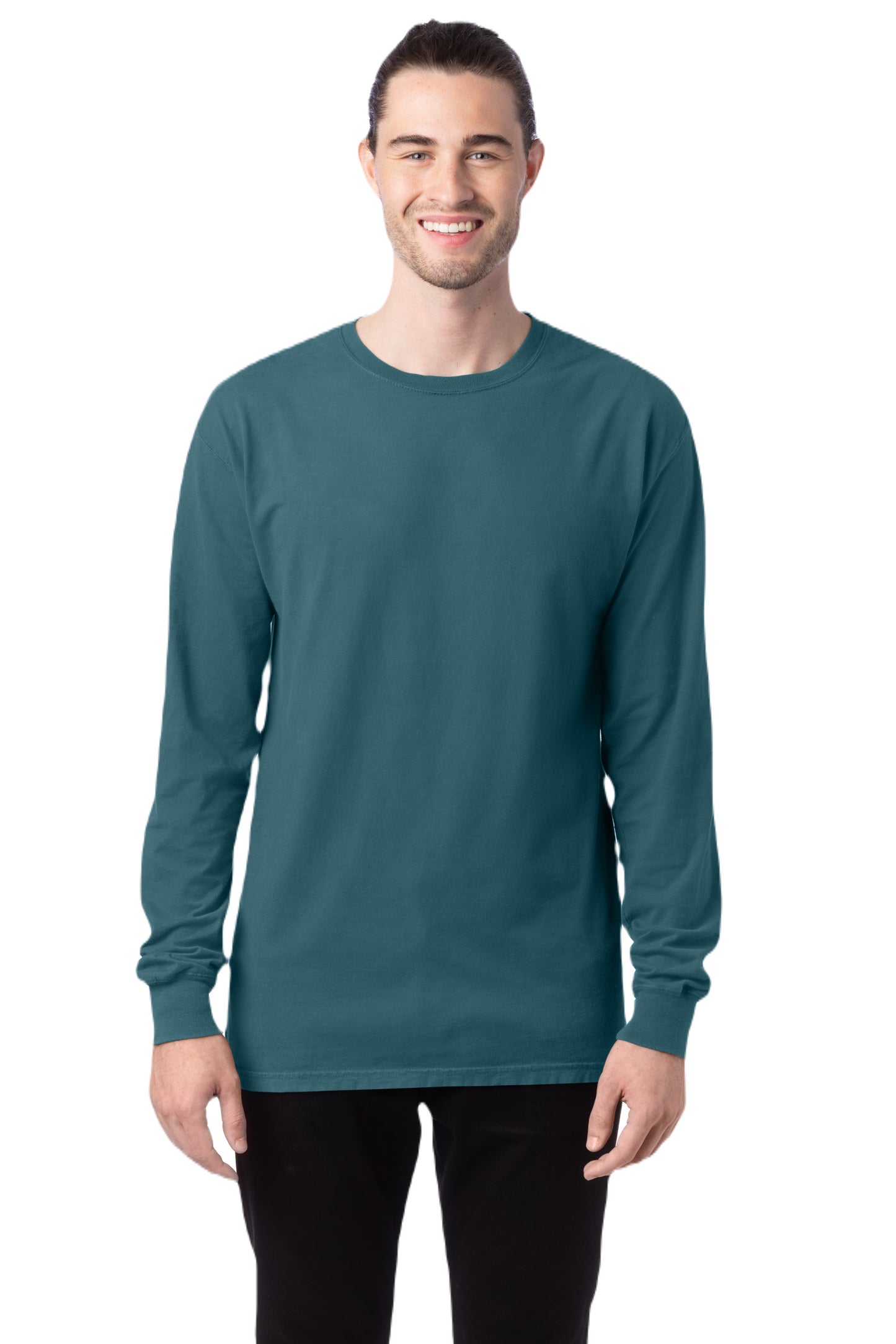 Unisex 100% Ringspun Cotton Garment-Dyed Long-Sleeve T-Shirt - Cactus