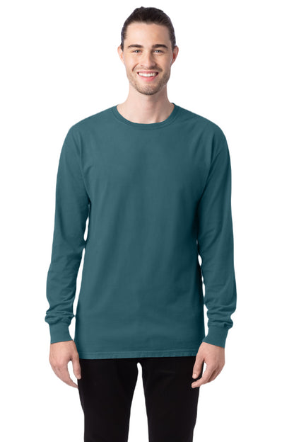 Unisex 100% Ringspun Cotton Garment-Dyed Long-Sleeve T-Shirt - Cactus