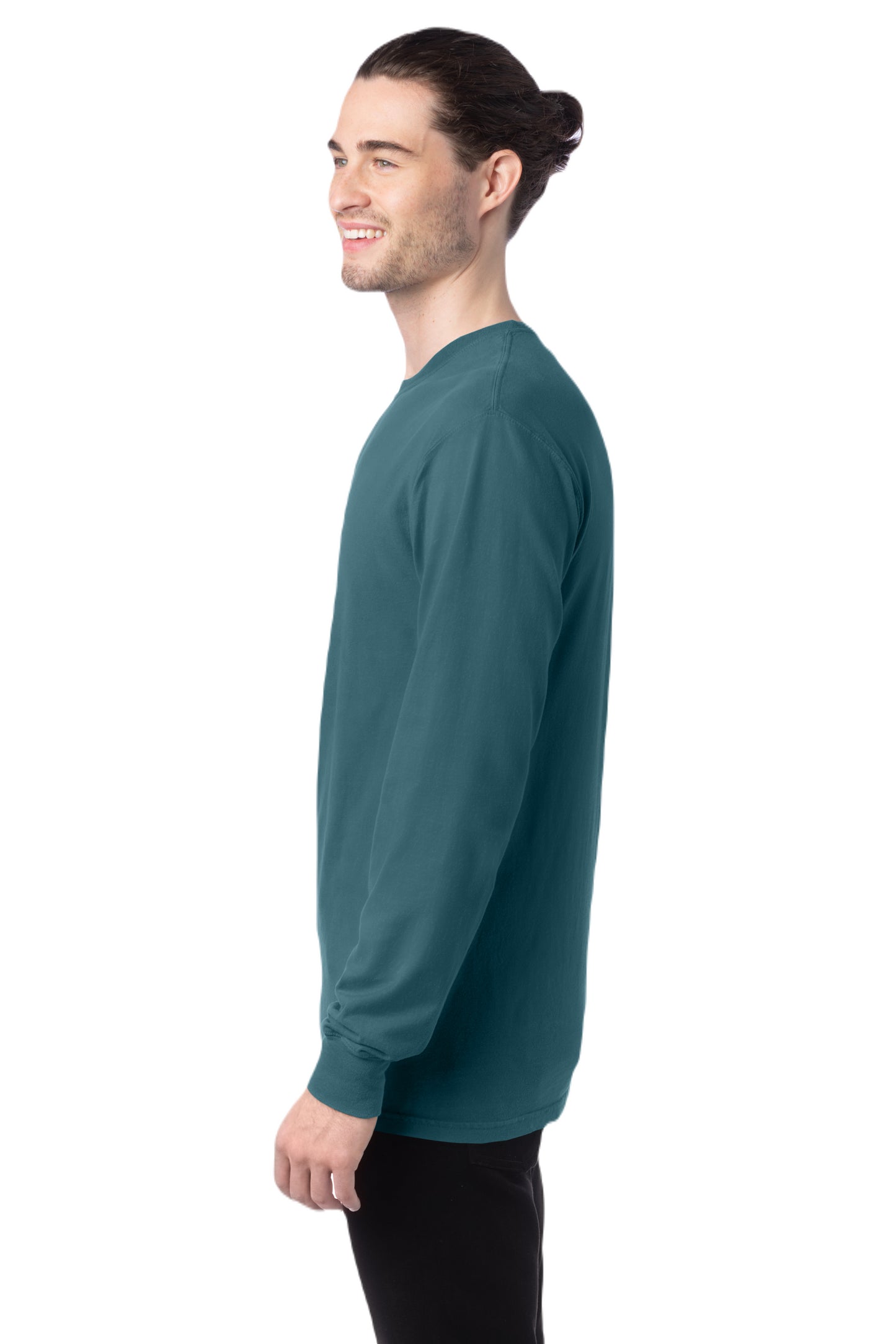 Unisex 100% Ringspun Cotton Garment-Dyed Long-Sleeve T-Shirt - Cactus