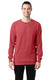 ComfortWash by Hanes GDH200 - Unisex 100% Ringspun Cotton Garment-Dyed Long-Sleeve T-Shirt - Crimson Fall