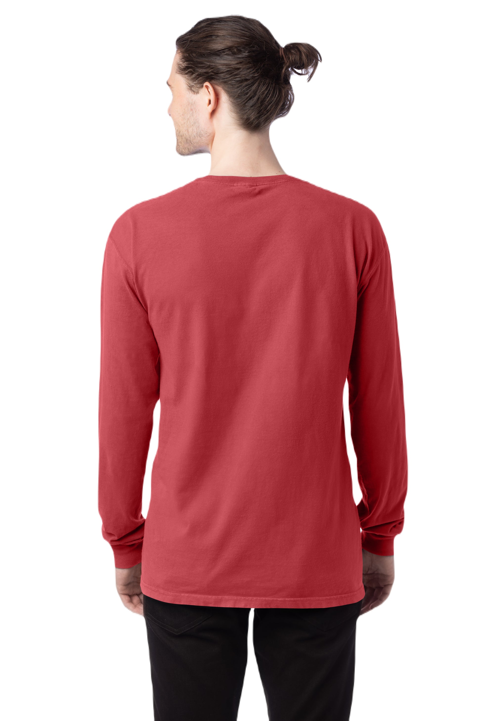 Unisex 100% Ringspun Cotton Garment-Dyed Long-Sleeve T-Shirt - Crimson Fall