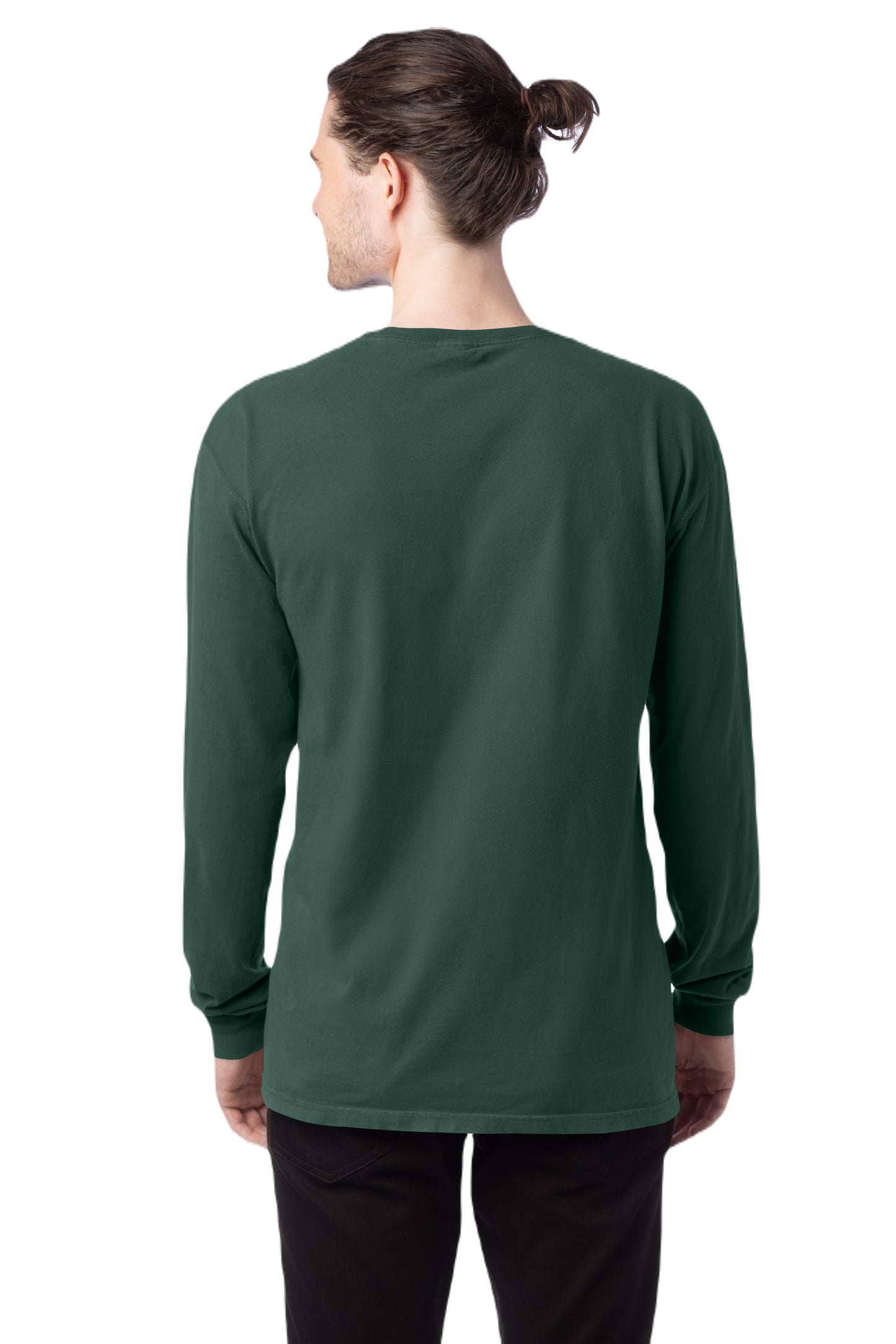 Unisex 100% Ringspun Cotton Garment-Dyed Long-Sleeve T-Shirt - Field Green