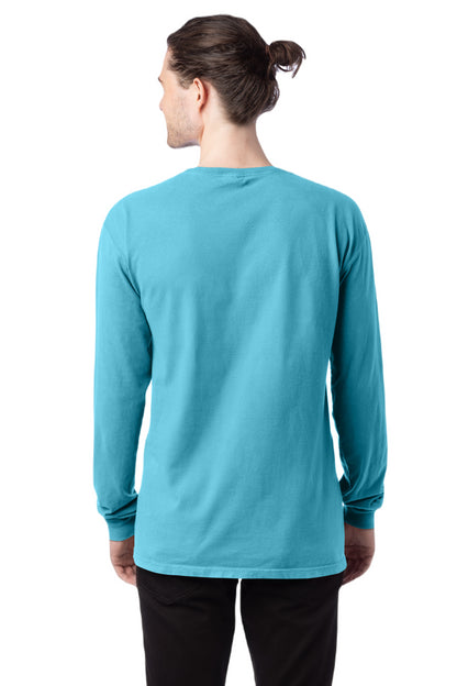 Unisex 100% Ringspun Cotton Garment-Dyed Long-Sleeve T-Shirt - Freshwater