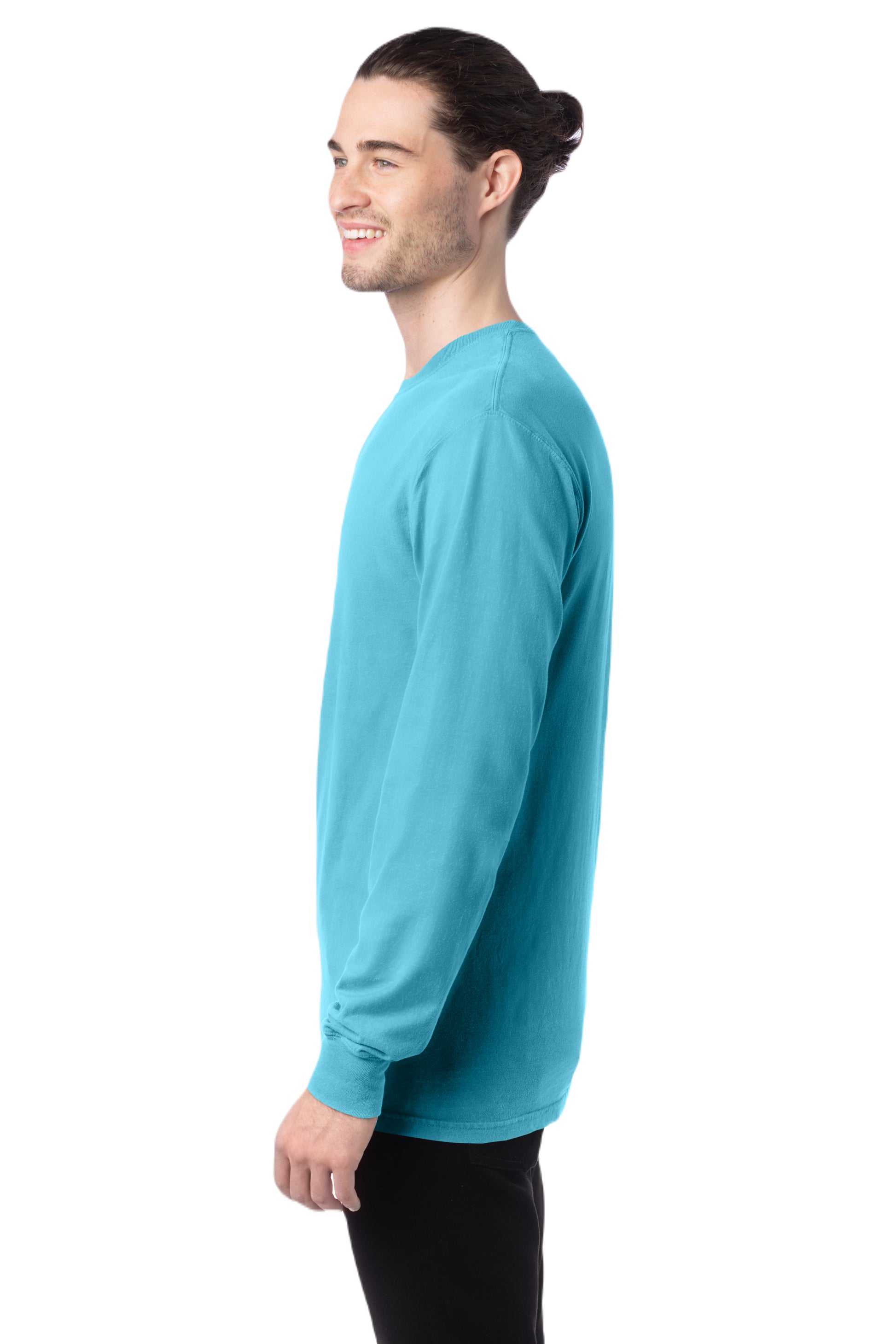 Unisex 100% Ringspun Cotton Garment-Dyed Long-Sleeve T-Shirt - Freshwater