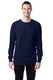ComfortWash by Hanes GDH200 - Unisex 100% Ringspun Cotton Garment-Dyed Long-Sleeve T-Shirt - Navy