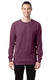 ComfortWash by Hanes GDH200 - Unisex 100% Ringspun Cotton Garment-Dyed Long-Sleeve T-Shirt - Purple Plum Raisin