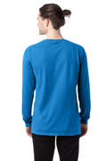Unisex 100% Ringspun Cotton Garment-Dyed Long-Sleeve T-Shirt - Summer Sky Blue