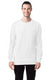 ComfortWash by Hanes GDH200 - Unisex 100% Ringspun Cotton Garment-Dyed Long-Sleeve T-Shirt - White
