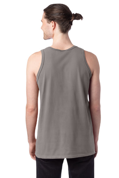Unisex 100% Ringspun Cotton Garment-Dyed Tank - Concrete Gray
