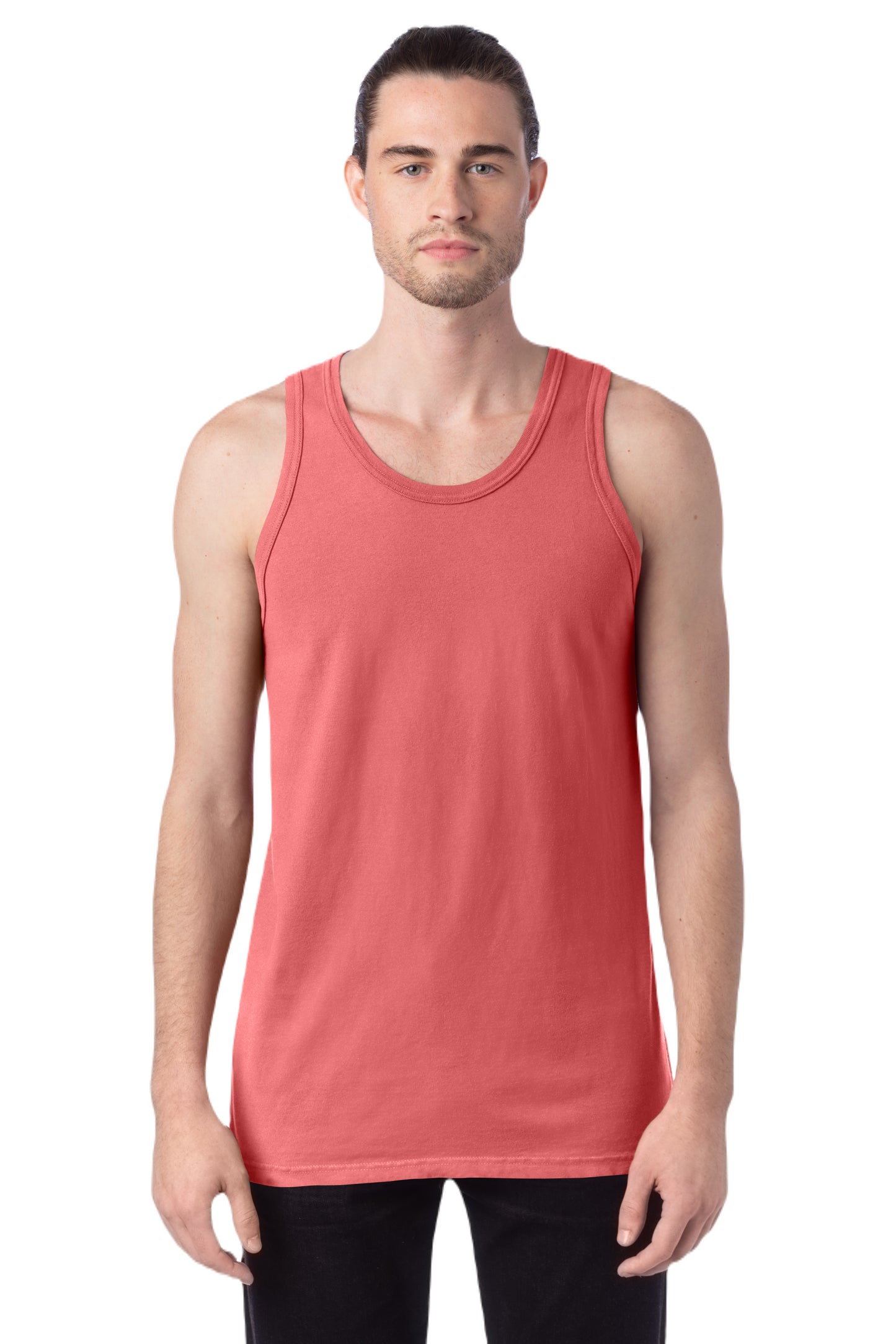 Unisex 100% Ringspun Cotton Garment-Dyed Tank - Coral Craze