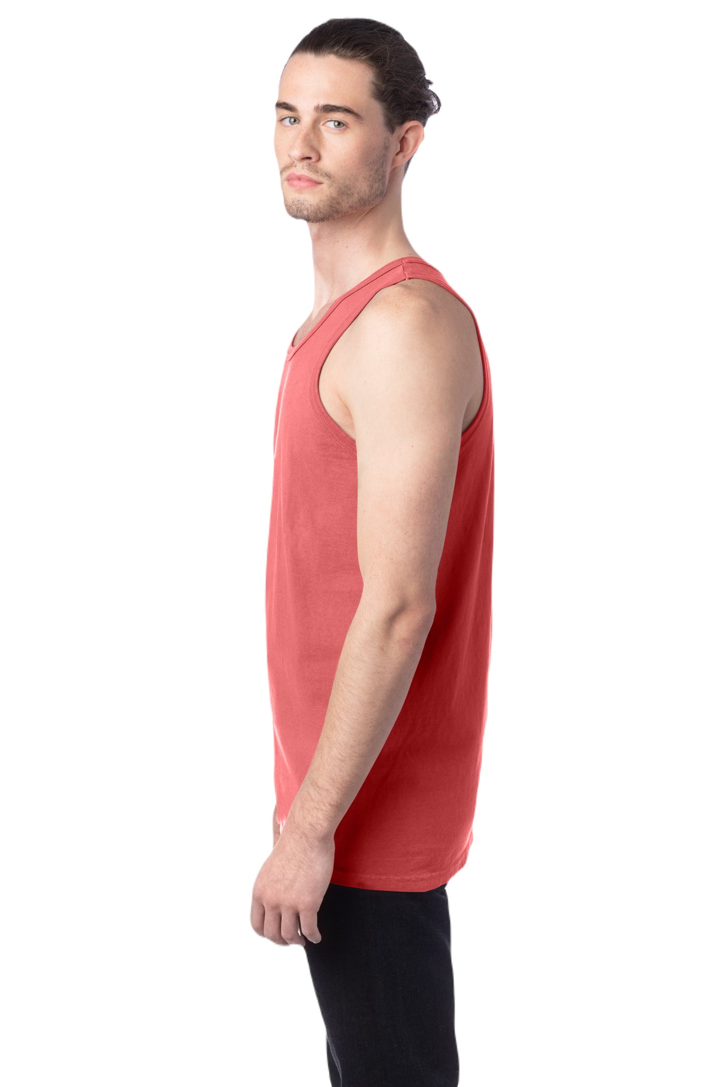 Unisex 100% Ringspun Cotton Garment-Dyed Tank - Coral Craze