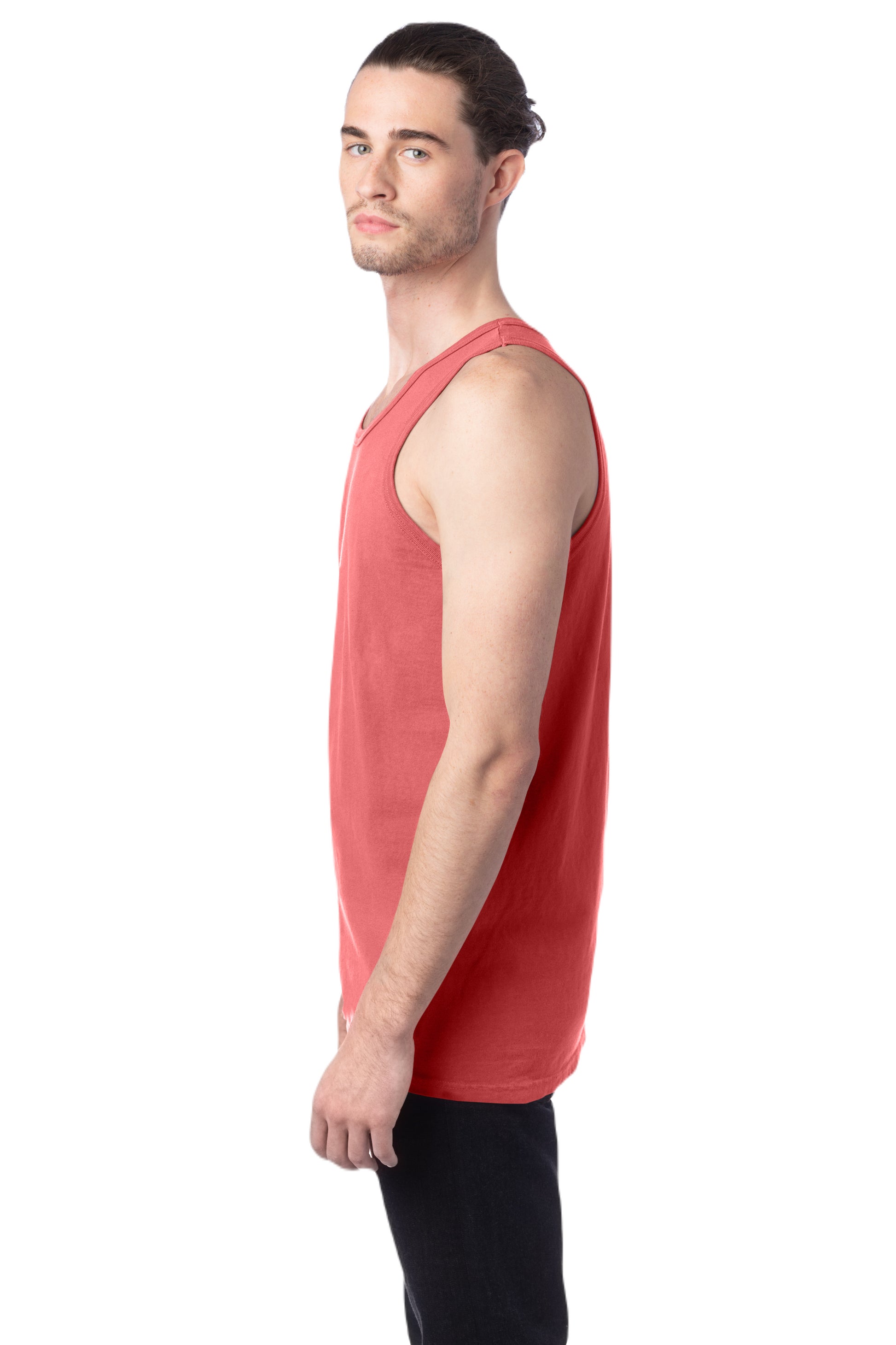 Unisex 100% Ringspun Cotton Garment-Dyed Tank - Coral Craze