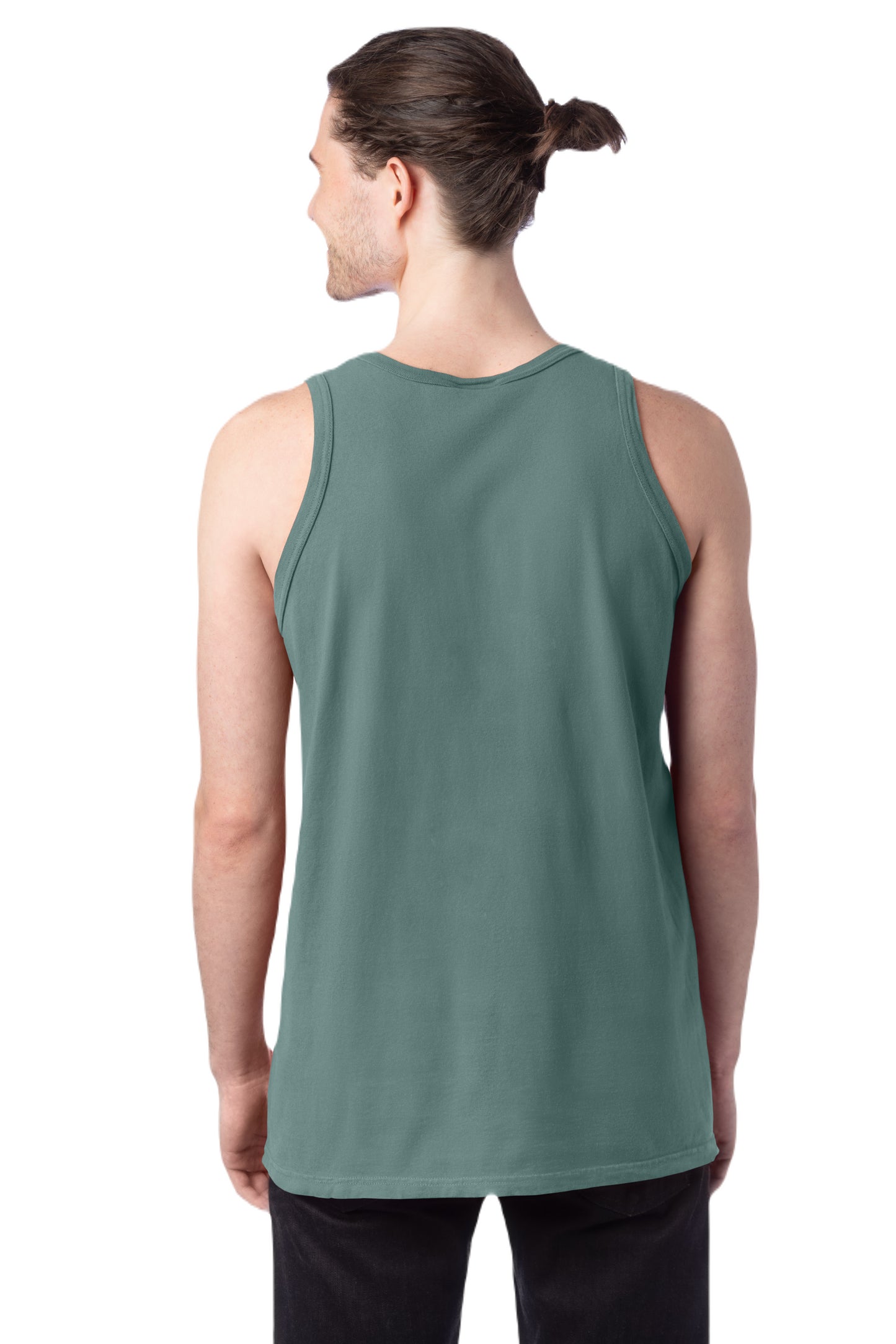 Unisex 100% Ringspun Cotton Garment-Dyed Tank - Cypress Green