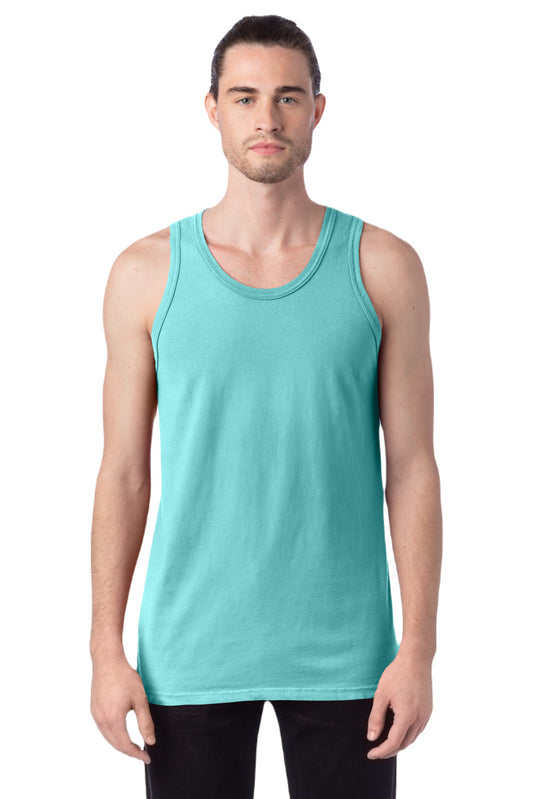 Unisex 100% Ringspun Cotton Garment-Dyed Tank - Mint
