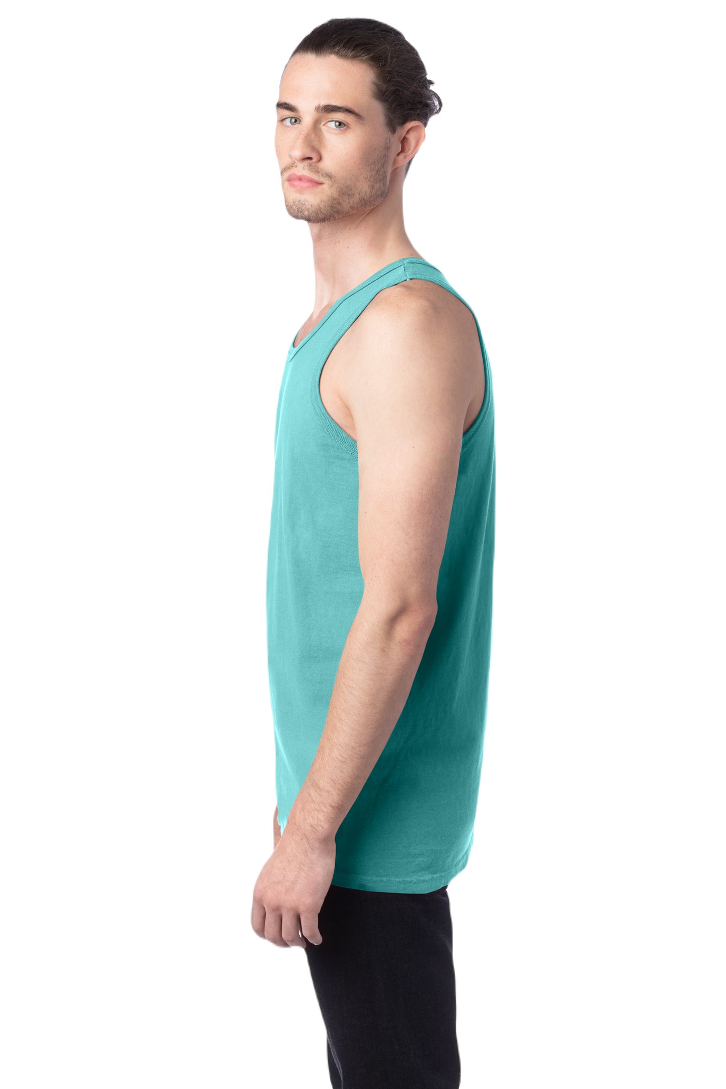 Unisex 100% Ringspun Cotton Garment-Dyed Tank - Mint