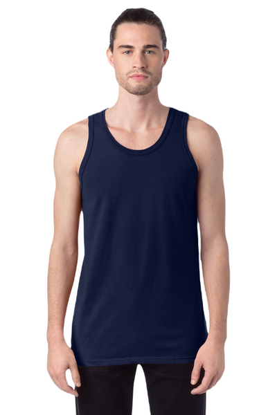 Unisex 100% Ringspun Cotton Garment-Dyed Tank - Navy