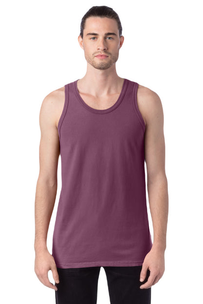 Unisex 100% Ringspun Cotton Garment-Dyed Tank - Purple Plm Raisn