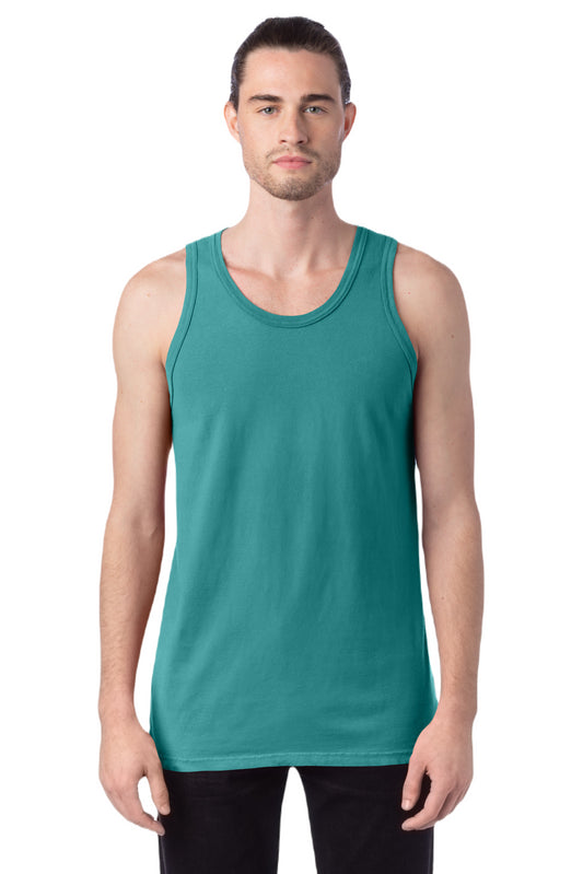 Unisex 100% Ringspun Cotton Garment-Dyed Tank - Spanish Moss