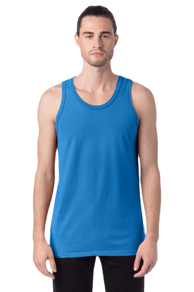 Unisex 100% Ringspun Cotton Garment-Dyed Tank - Summer Sky