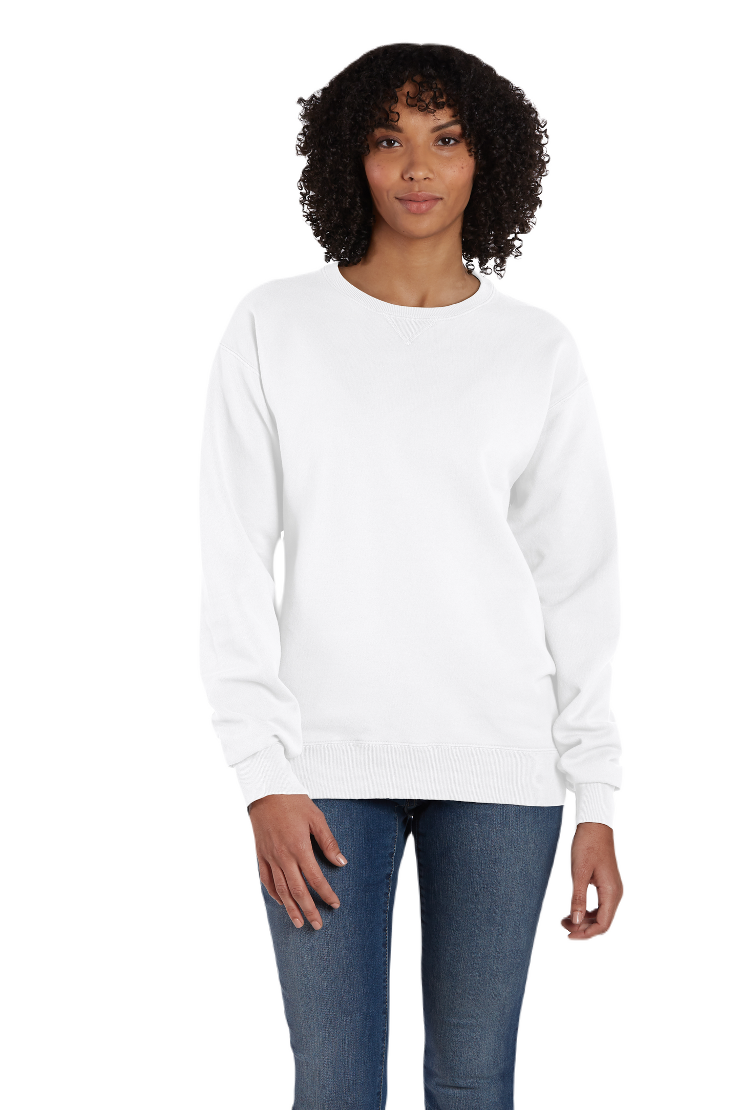 Unisex 80/20 Crew Sweatshirt - White Pfd