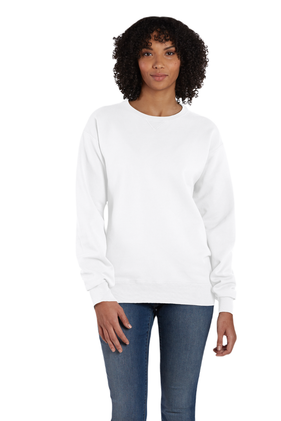 Unisex 80/20 Crew Sweatshirt - White Pfd