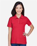 Harriton M265W Red — on model front