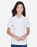 Harriton M265W White — on model front