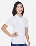 Harriton M265W White — on model side
