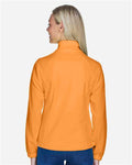 Harriton M990W Safety Orange — on model back