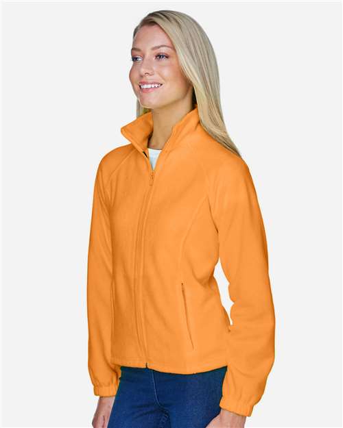 Harriton M990W Safety Orange — on model side