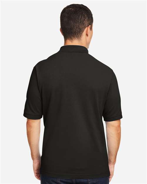 Harriton M200 Black — on model back