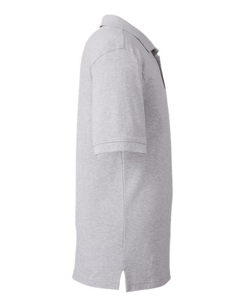 Harriton M200 Grey Heather — direct side