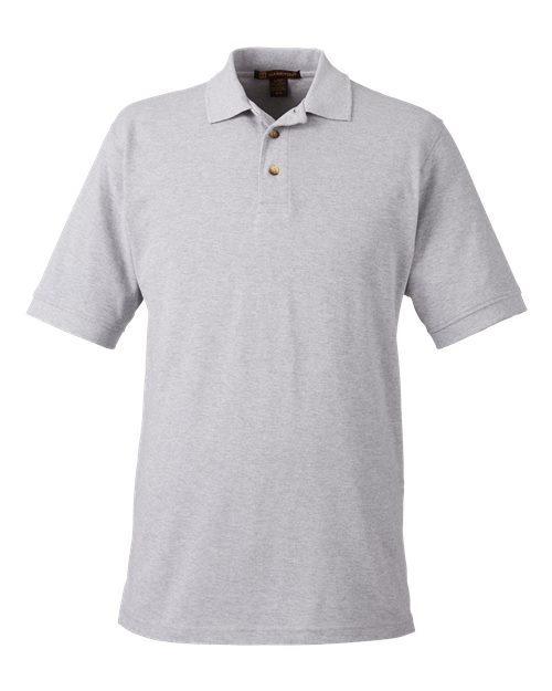 Harriton M200 Grey Heather — front