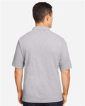 Harriton M200 Grey Heather — on model back