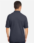 Harriton M200 Navy — on model back