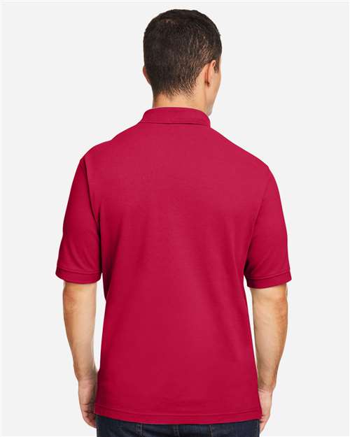 Harriton M200 Red — on model back