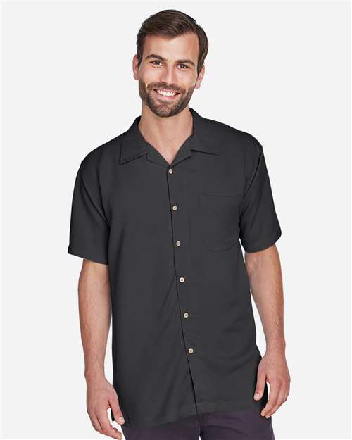 Harriton M570 Black — on model front