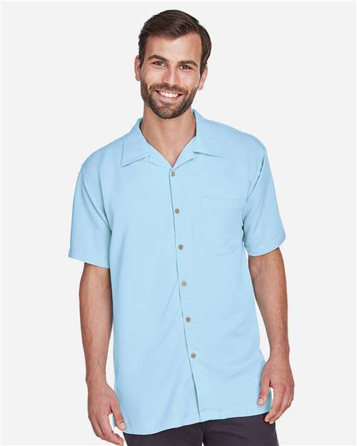 Harriton M570 Cloud Blue — on model front
