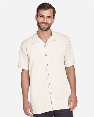Harriton M570 Cream — on model front