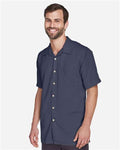 Harriton M570 Navy — on model side