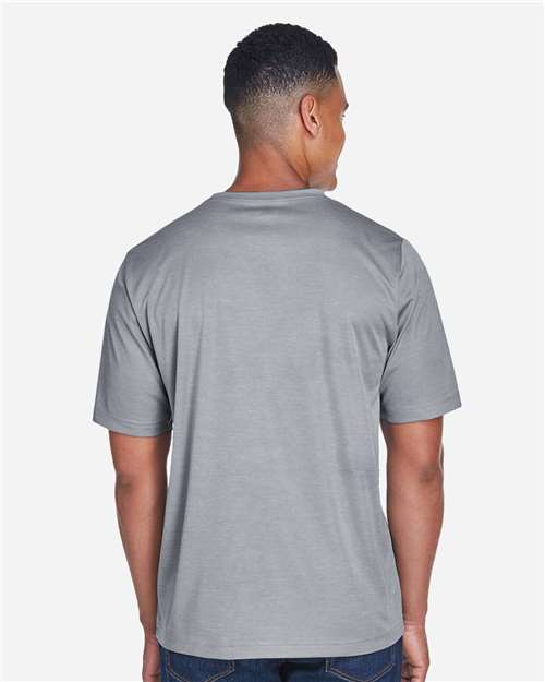 Team 365 TT11H Athletic Heather — on model back